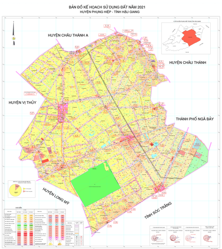 Bản đồ quy hoạch sử dụng đất Huyện Phụng Hiệp đến năm 2021