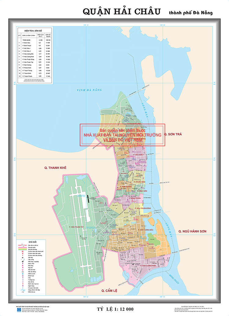 Bản đồ Quận Hải Châu khổ lớn năm 2022