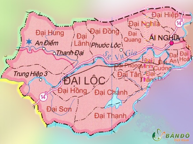 Bản đồ huyện Đại Lộc