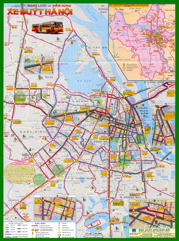 Bản đồ xe buýt (Bus) tại thủ đô Hà Nội