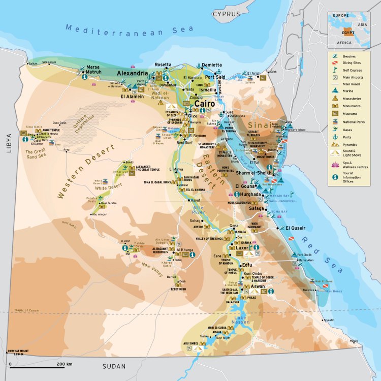 Bản đồ du lịch Ai Cập