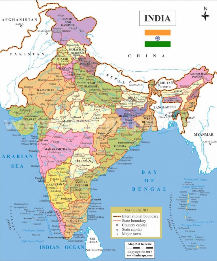 Bản đồ Ấn Độ năm 2022