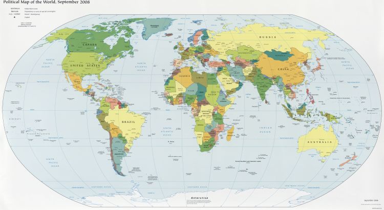 Bản đồ thế giới treo tường