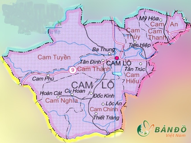 Bản đồ hành chính quận Camlo