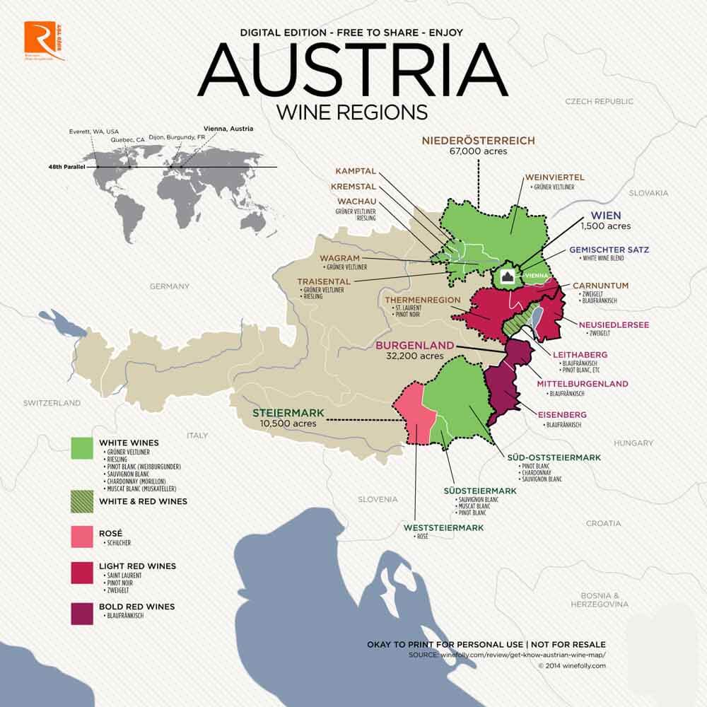 Bản đồ nước Áo (Austria), lịch sử & vị trí địa lý nước Áo