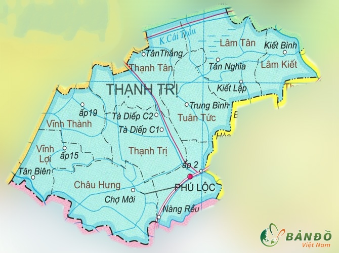 Bản đồ hành chính Huyện Thạnh Trị