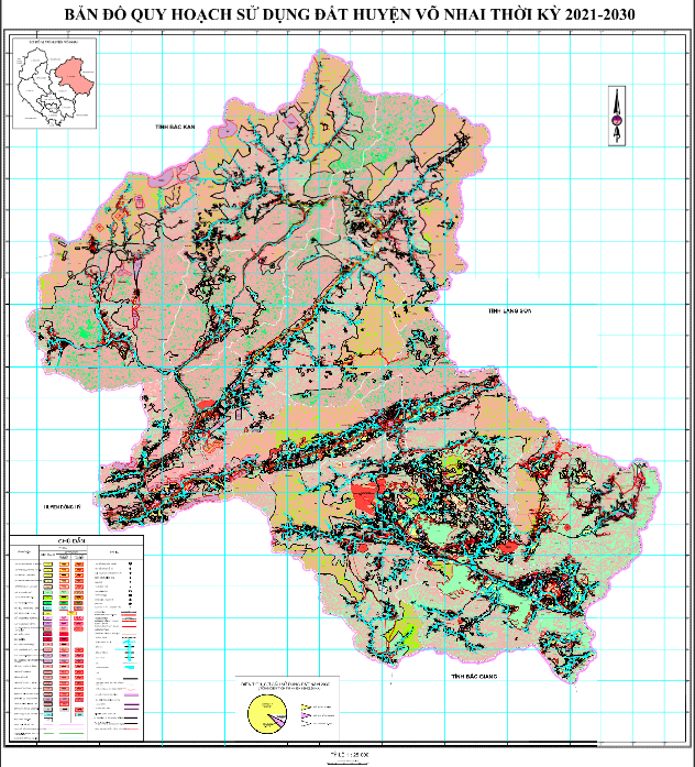 Bản đồ quy hoạch sử dụng đất Huyện Võ Nhai đến năm 2030
