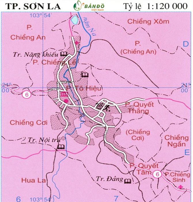 Bản đồ hành chính thành phố Sơn La