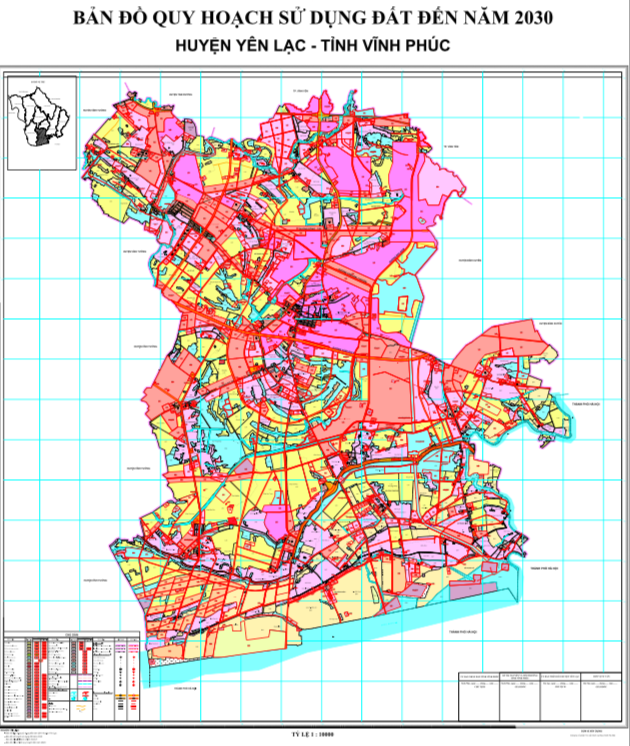 Bản đồ quy hoạch sử dụng đất Huyện Yên Lạc đến năm 2030