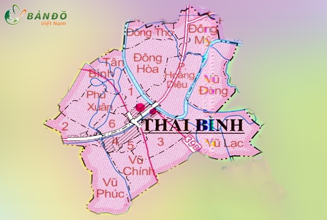 Bản đồ hành chính thành phố Thái Bình