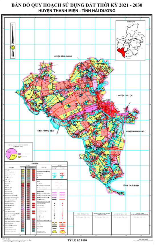 Bản đồ quy hoạch sử dụng đất Huyện Thanh Miện đến năm 2030