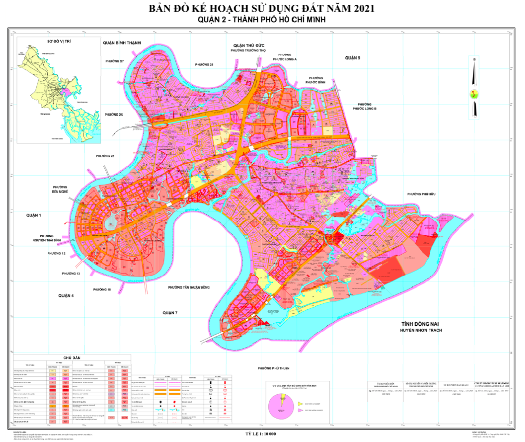 Bản đồ quy hoạch sử dụng đất Quận 2