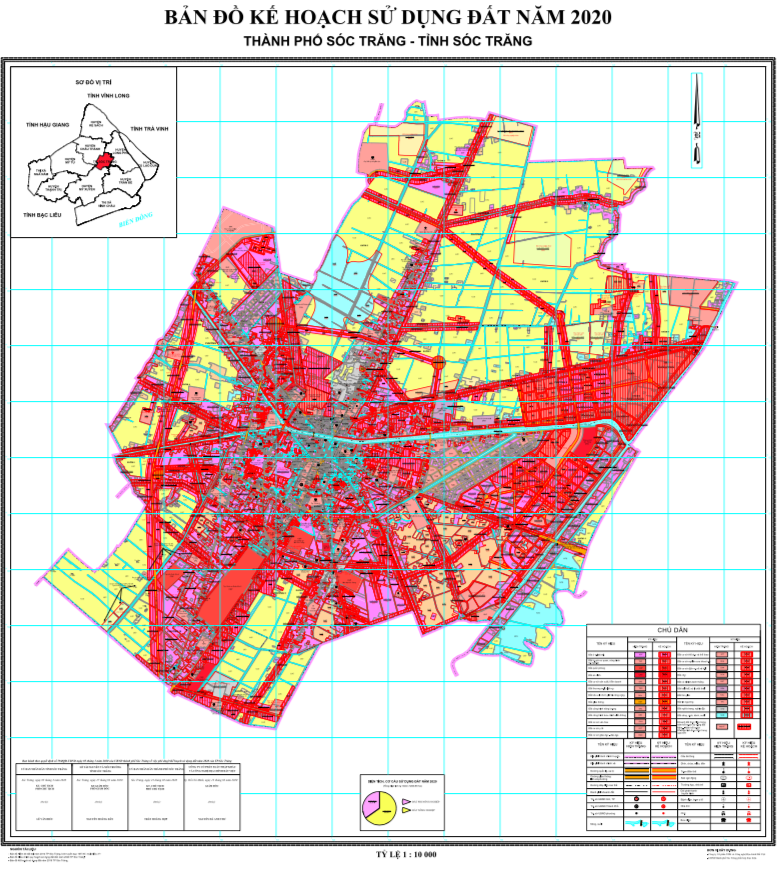 Bản đồ quy hoạch sử dụng đất Thành phố Sóc Trăng mới nhất