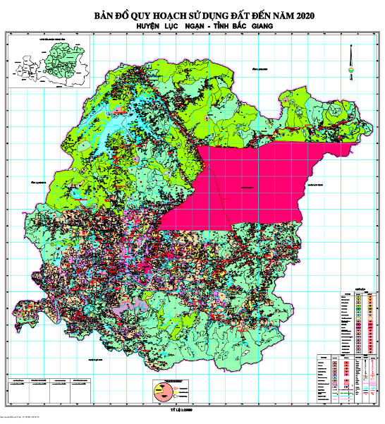 Bản đồ quy hoạch sử dụng đất Huyện Lục Ngạn mới nhất