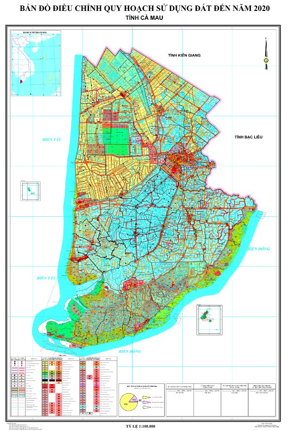 Bản đồ quy hoạch sử dụng đất tỉnh Cà Mau mới nhất