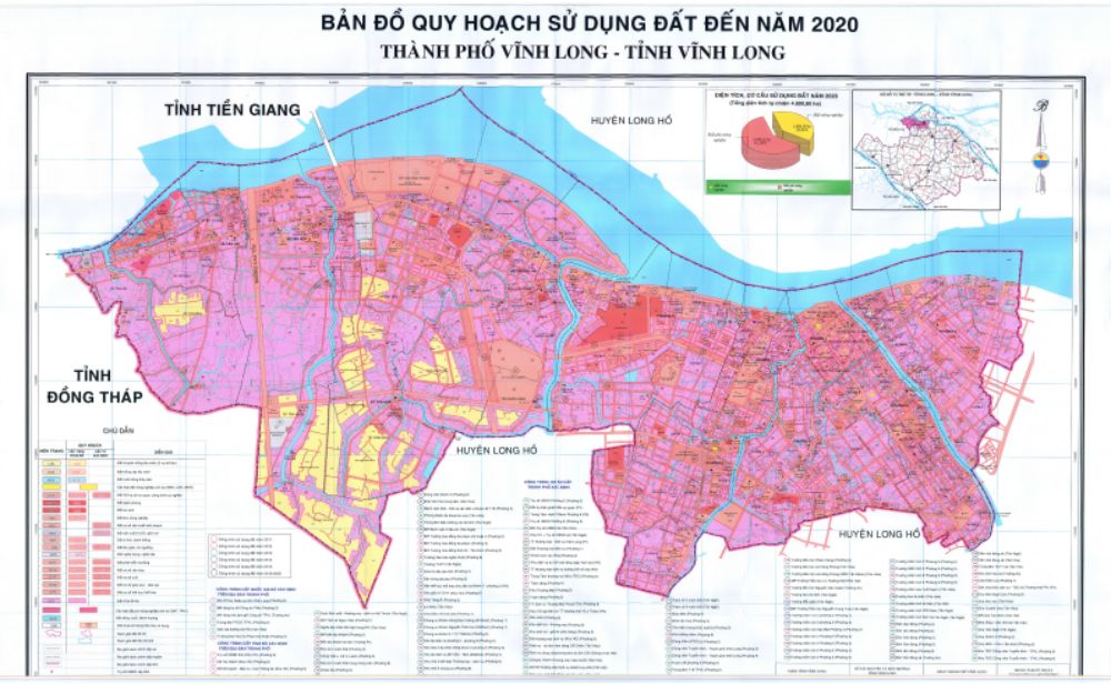 Bản đồ quy hoạch sử dụng đất Thành phố Vĩnh Long đến năm 2020