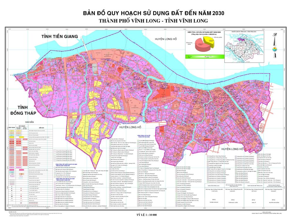 Bản đồ quy hoạch sử dụng đất Thành phố Vĩnh Long đến năm 2030