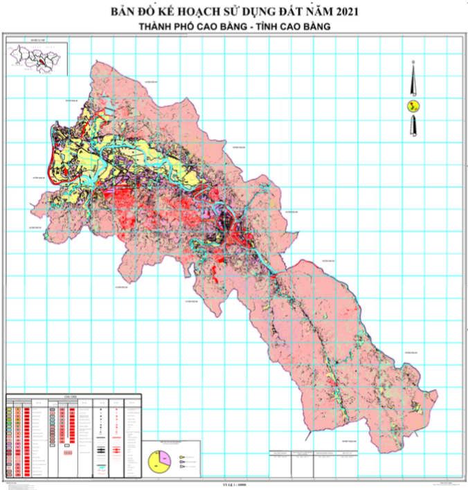 Bản đồ quy hoạch sử dụng đất Thành phố Cao Bằng đến năm 2021