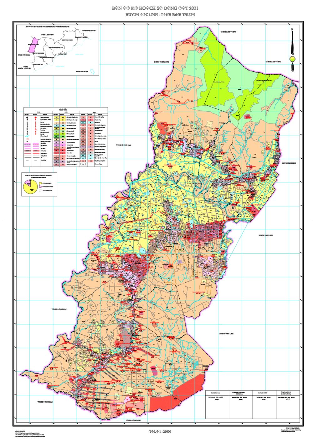 Bản đồ quy hoạch sử dụng đất Huyện Đức Linh đến năm 2021